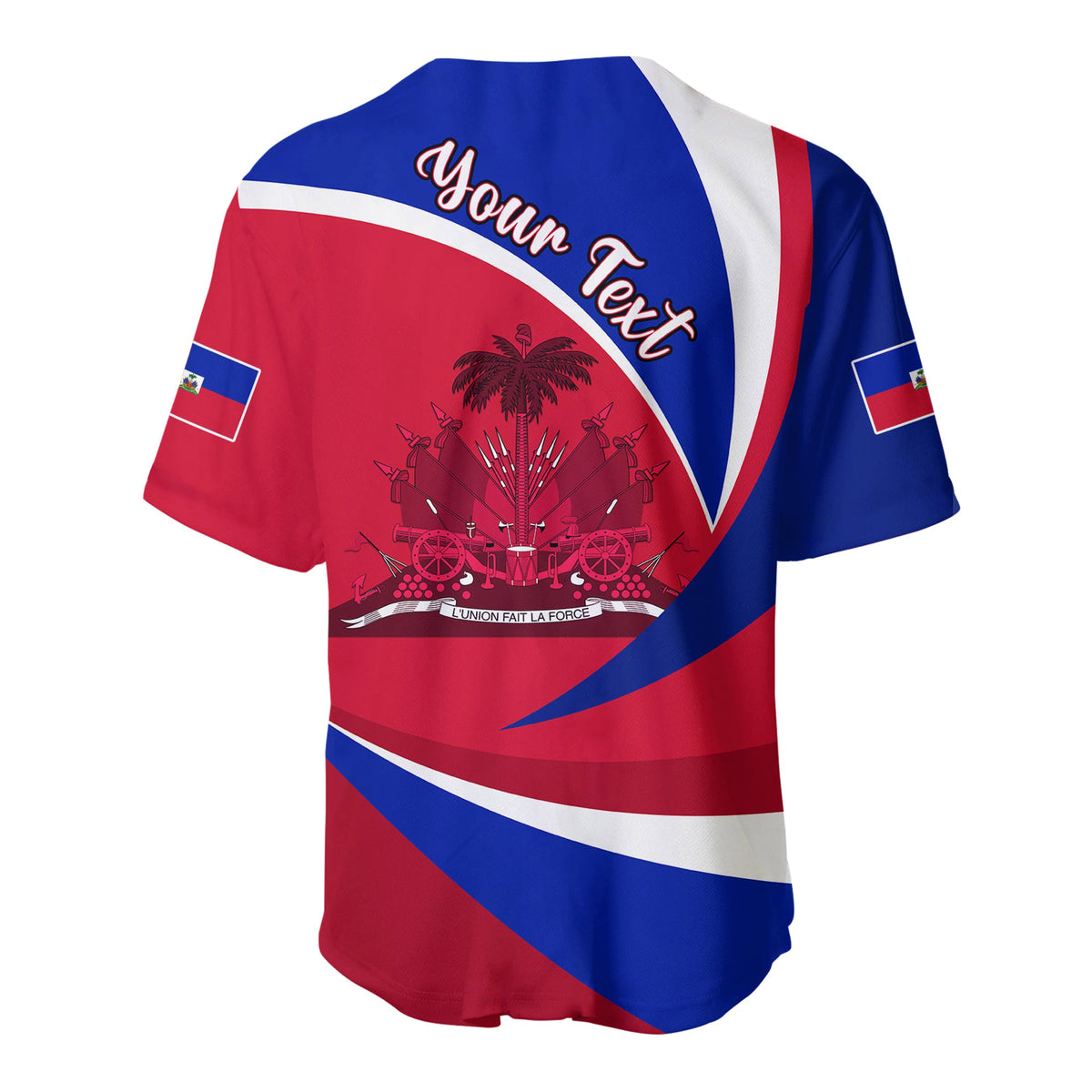 (Custom Personalised) Haiti Baseball Jersey Style Color Flag LT13 - Wonder Print Shop