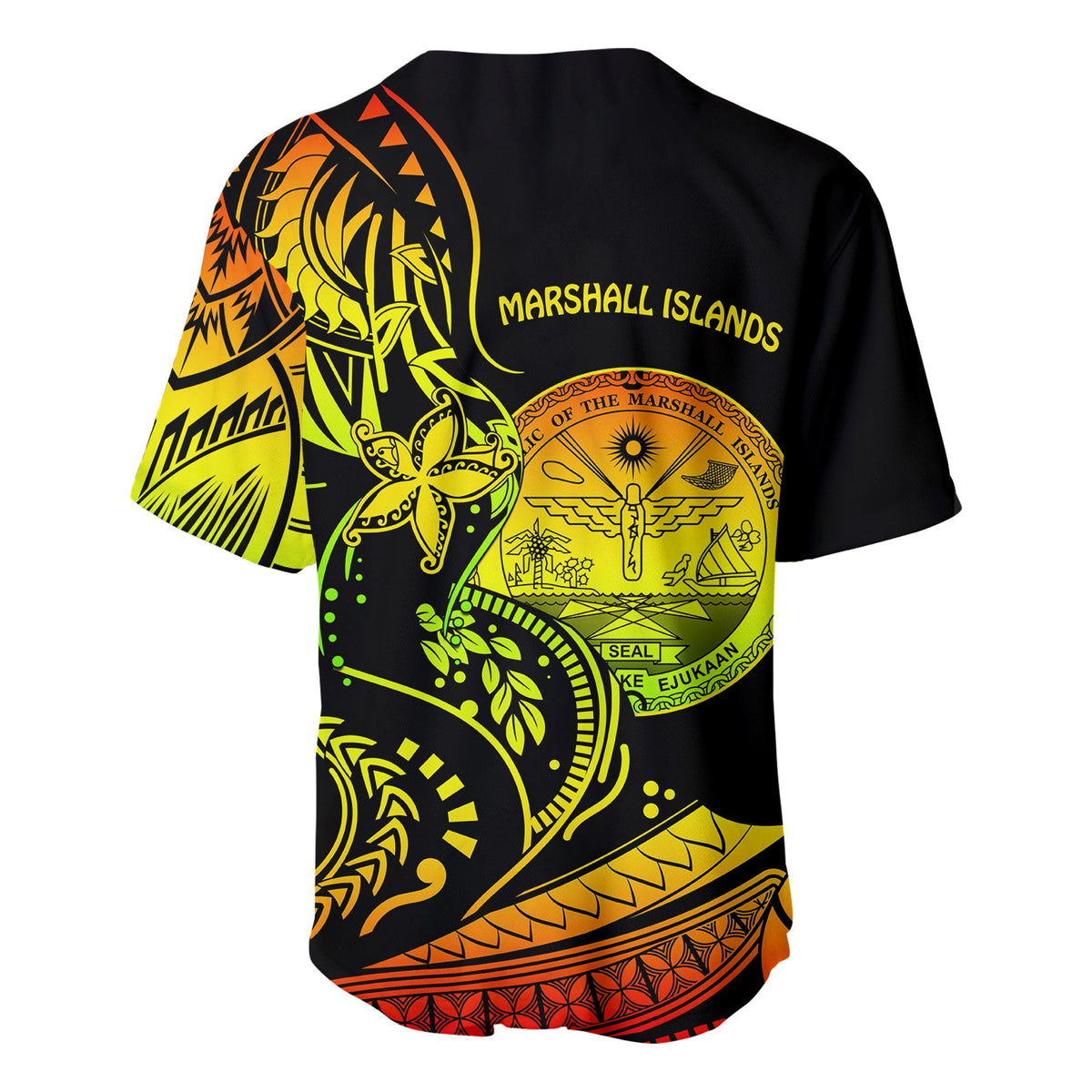(Custom Personalised) Marshall Islands Baseball Jersey Proud Seal Star Version Reggae LT13 - Wonder Print Shop