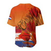 Netherlands Baseball Jersey Style Tulip National Flower LT13 - Wonder Print Shop