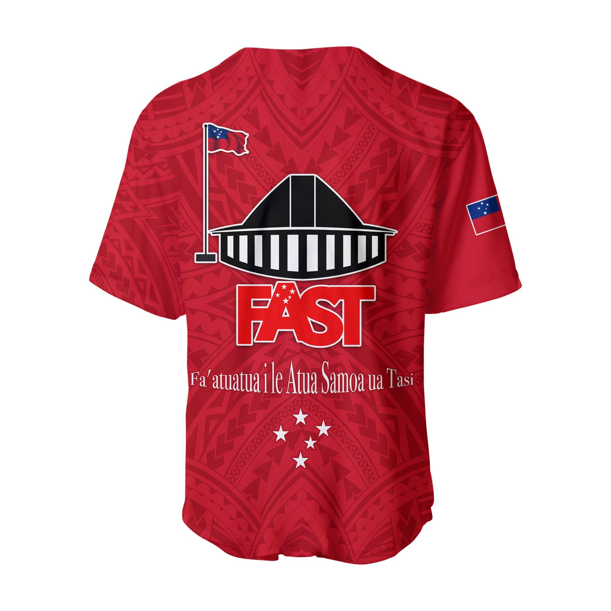 F.A.S.T Samoa Baseball Jersey We Ready Polynesian Samoan LT13 - Wonder Print Shop