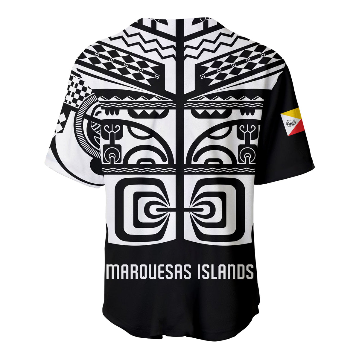 Marquesas Islands Tiki Baseball Jersey Marquesan Tattoo LT13 - Wonder Print Shop
