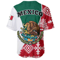 Happy Mexico Fathers Day Baseball Jersey Mexican Aztec Pattern - Wonder Print Shop