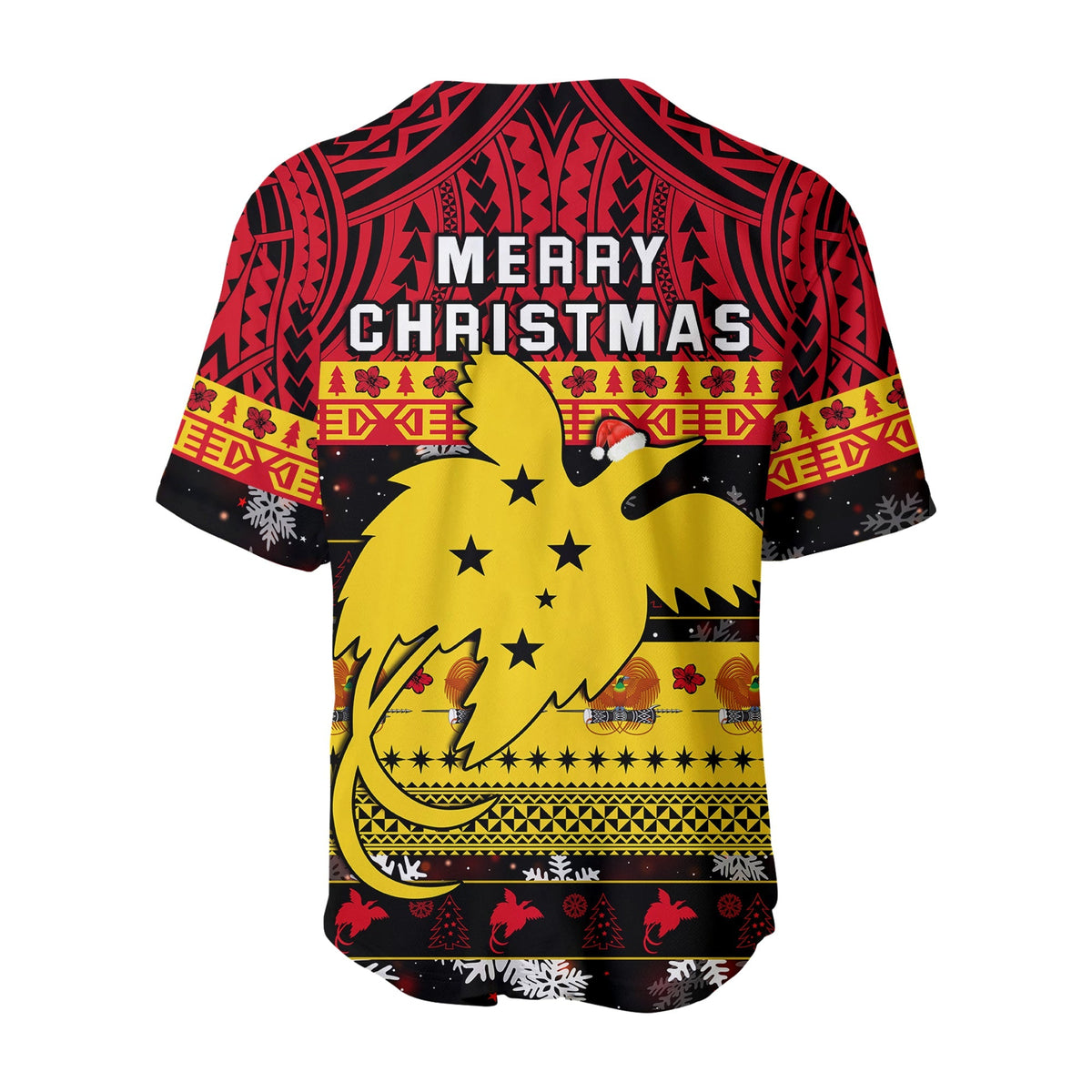 Papua New Guinea Christmas Baseball Jersey Raggiana Loved LT13 - Wonder Print Shop