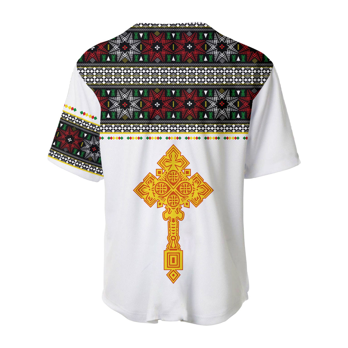 Ethiopia Tibeb Baseball Jersey Ethiopian Cross Fashion LT13 - Wonder Print Shop