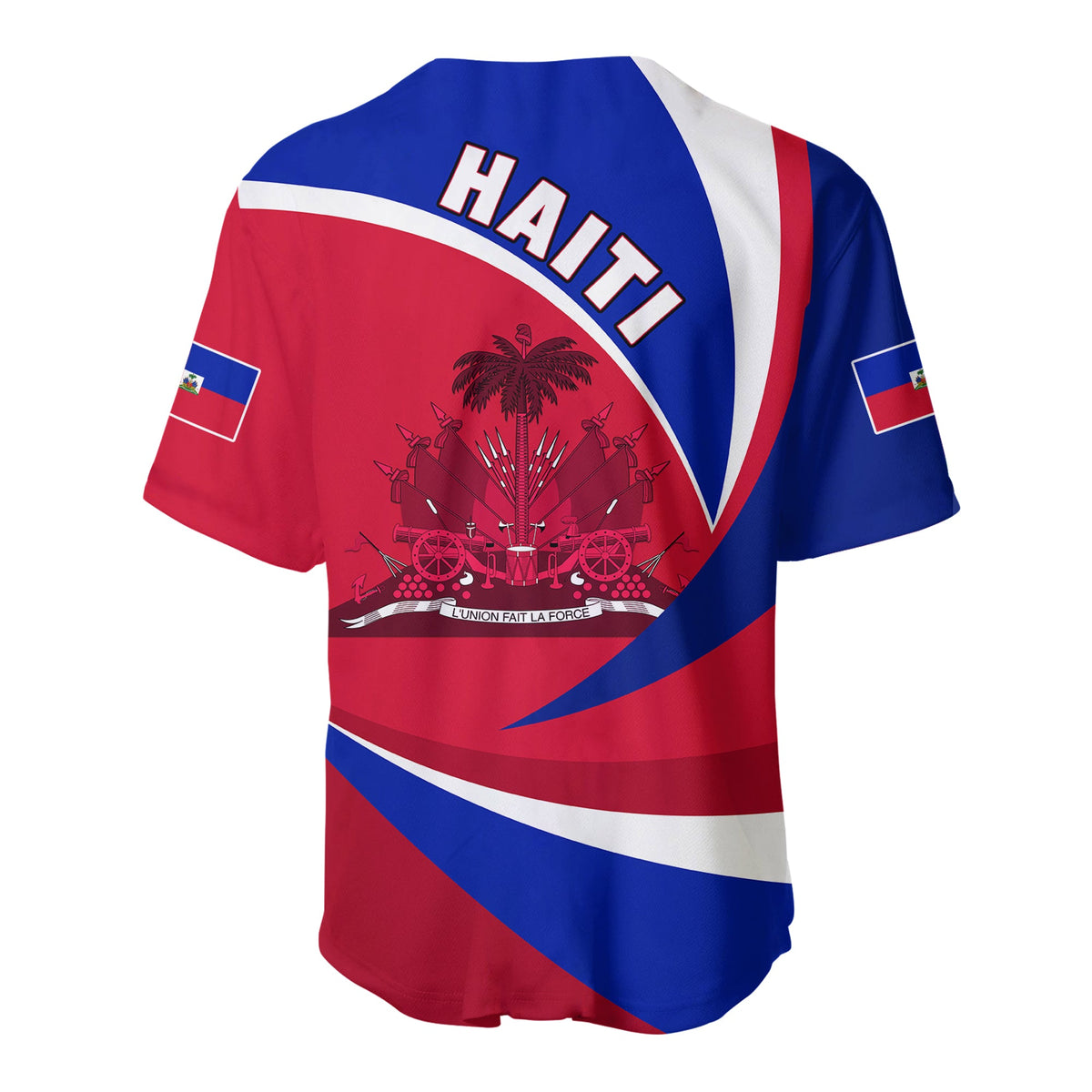 Haiti Baseball Jersey Style Color Flag LT13 - Wonder Print Shop
