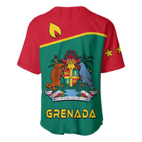 Custom Personalised Grenada Baseball Jersey Coat Of Arms and Map Impressive LT13 - Wonder Print Shop