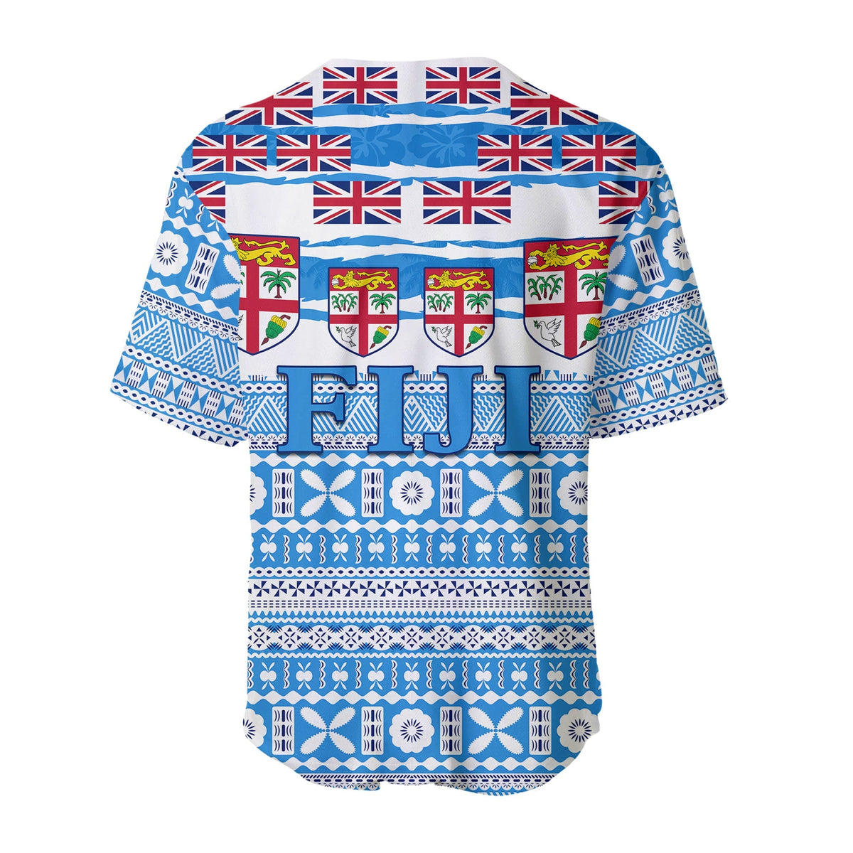 Fiji Polynesian Baseball Jersey Fijian Tropical Flowers LT13 - Wonder Print Shop