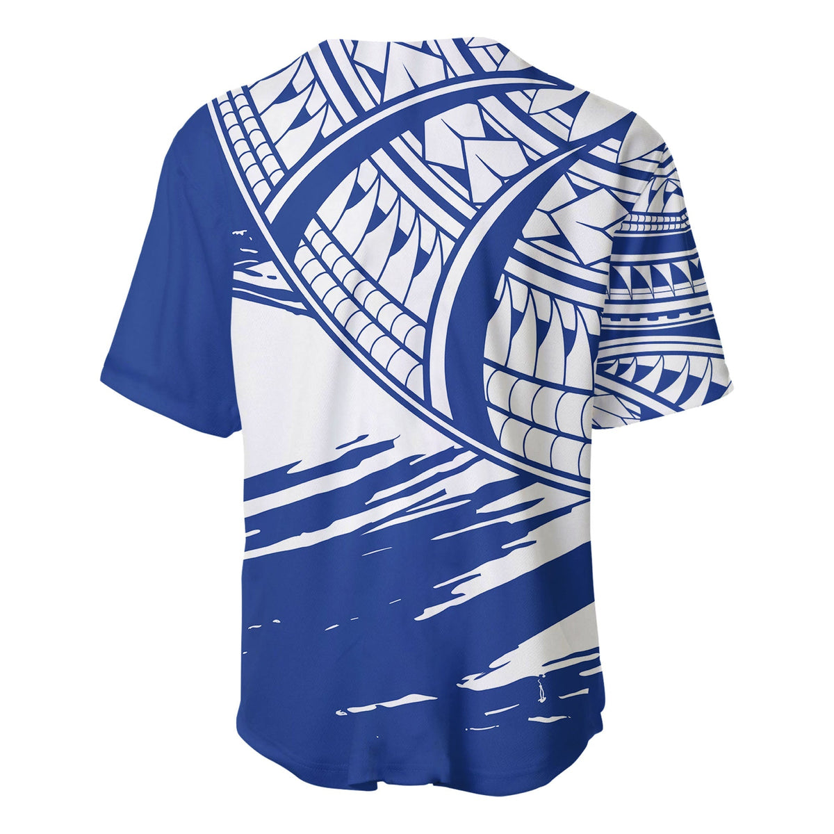 ( Custom Personalised) Cook Islands Baseball Jersey Flag Style Blue With Claw Pattern LT13 - Wonder Print Shop