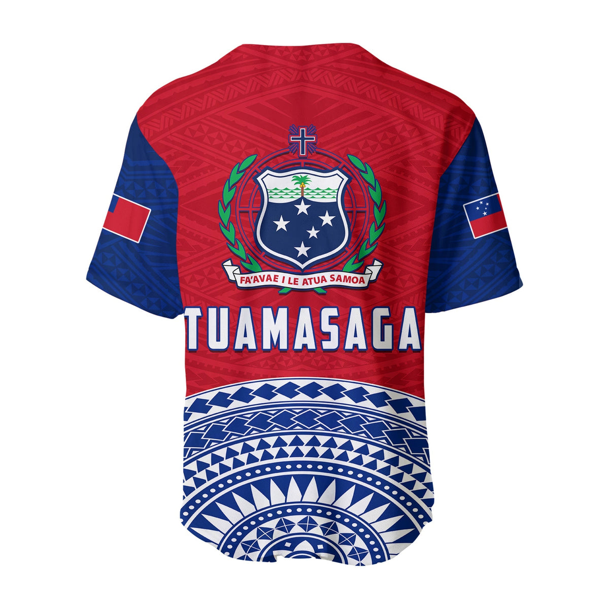 Tuamasaga Samoa Baseball Jersey Polynesian Pattern LT13 - Wonder Print Shop
