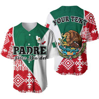 (Custom Personalised) Happy Mexico Fathers Day Baseball Jersey Mexican Aztec Pattern - Wonder Print Shop