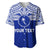 (Custom Personalised) Chuuk Flag Baseball Jersey Micronesia Style Blue LT13 - Wonder Print Shop