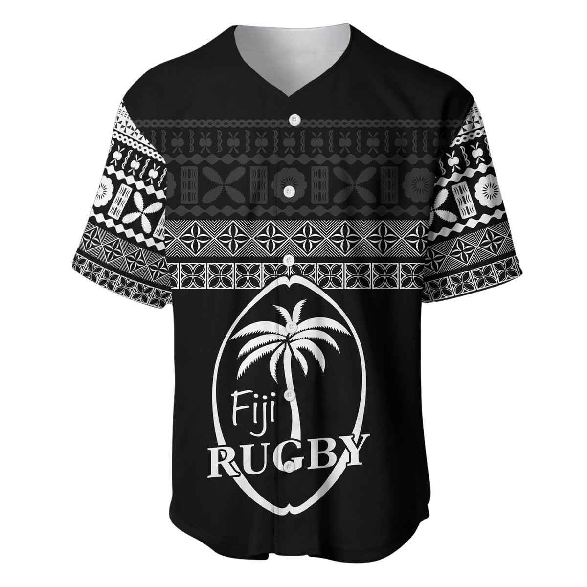 (Custom Text and Number) Fiji Rugby Baseball Jersey Lifestyle 2022 Flying Fijians LT13 - Wonder Print Shop