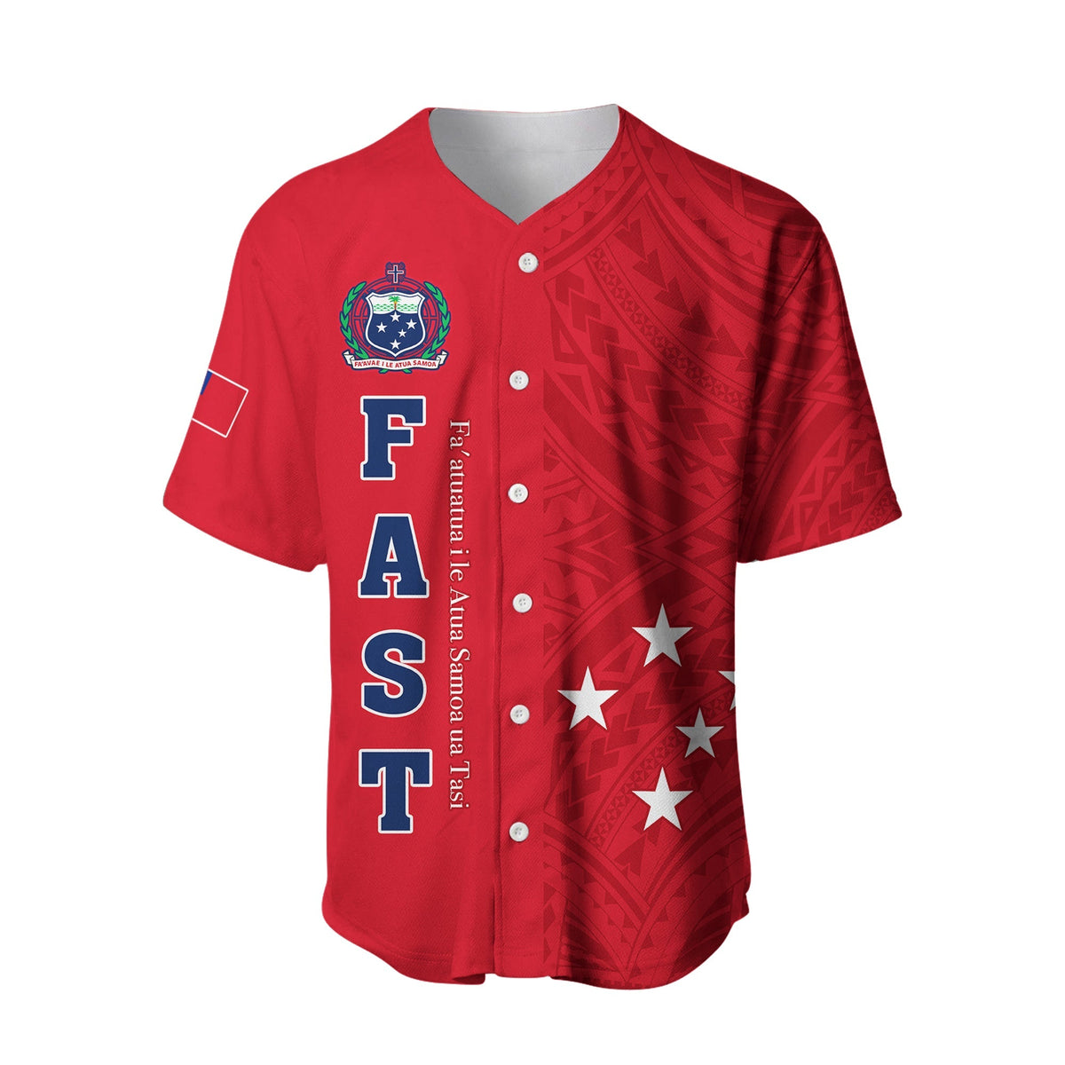 F.A.S.T Samoa Baseball Jersey We Ready Polynesian Samoan LT13 - Wonder Print Shop
