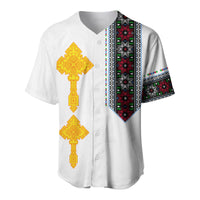 (Custom Personalised) Eritrea Tibeb Baseball Jersey Eritrean Cross Mix Flag LT13 - Wonder Print Shop