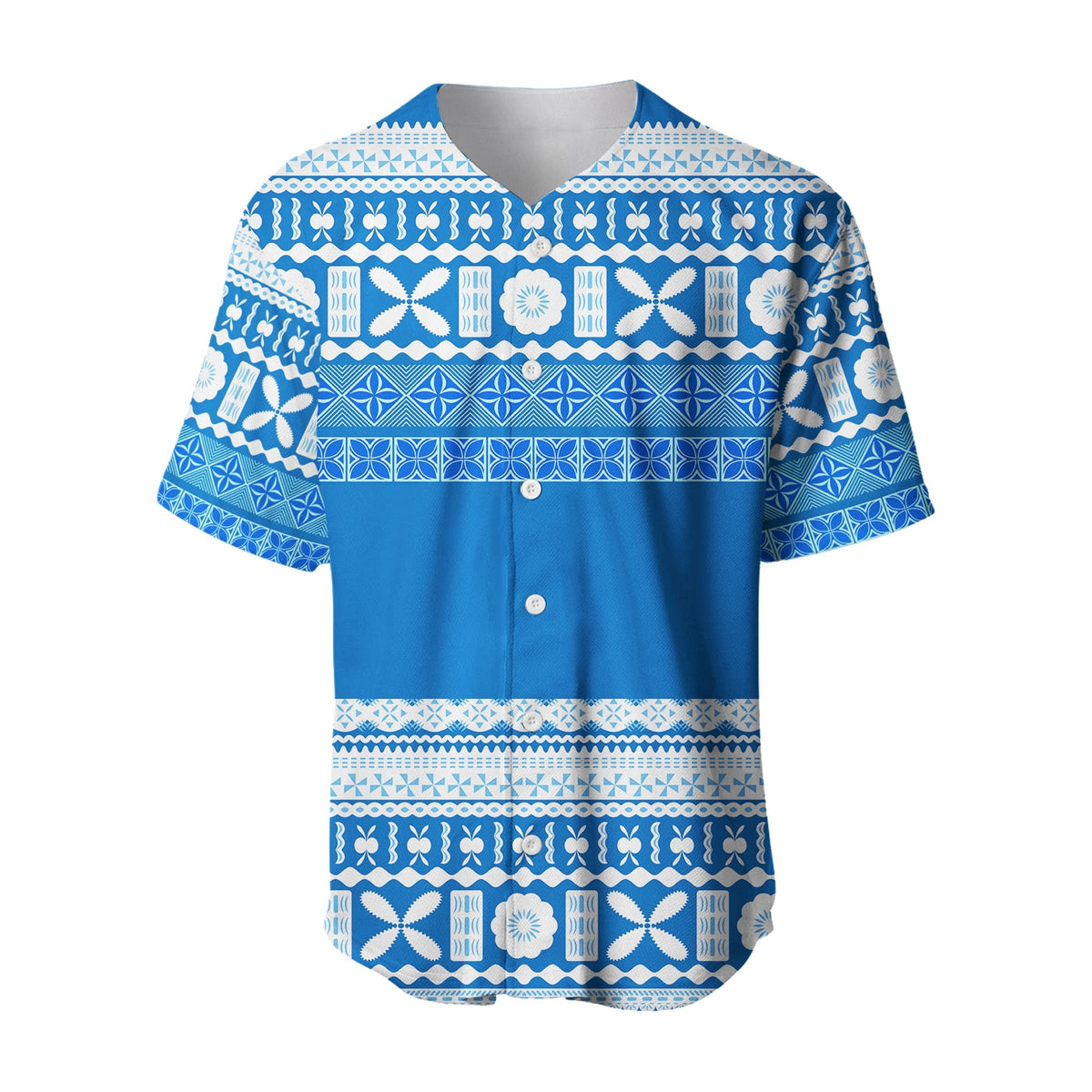Bula Fiji Baseball Jersey Tapa Pattern LT13 - Wonder Print Shop