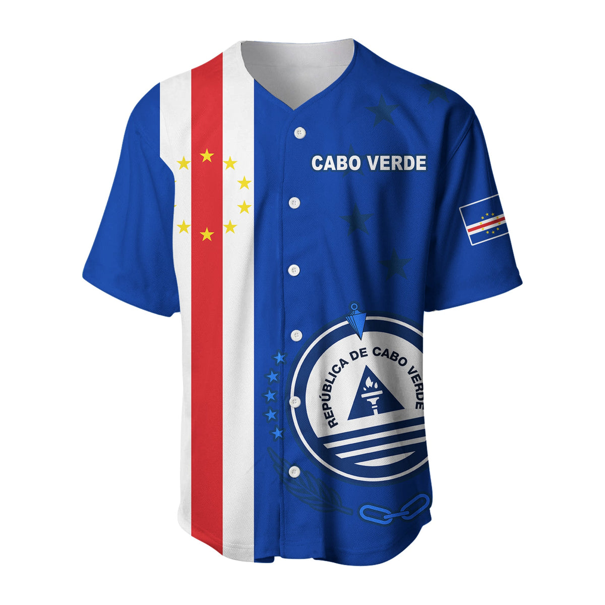 Cape Verde Baseball Jersey Pride Cabo Verde LT13 - Wonder Print Shop