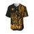 (Custom Personalised) Hawaii Polynesian Baseball Jersey Gold Tiki Masks Hawaiian LT13 - Wonder Print Shop