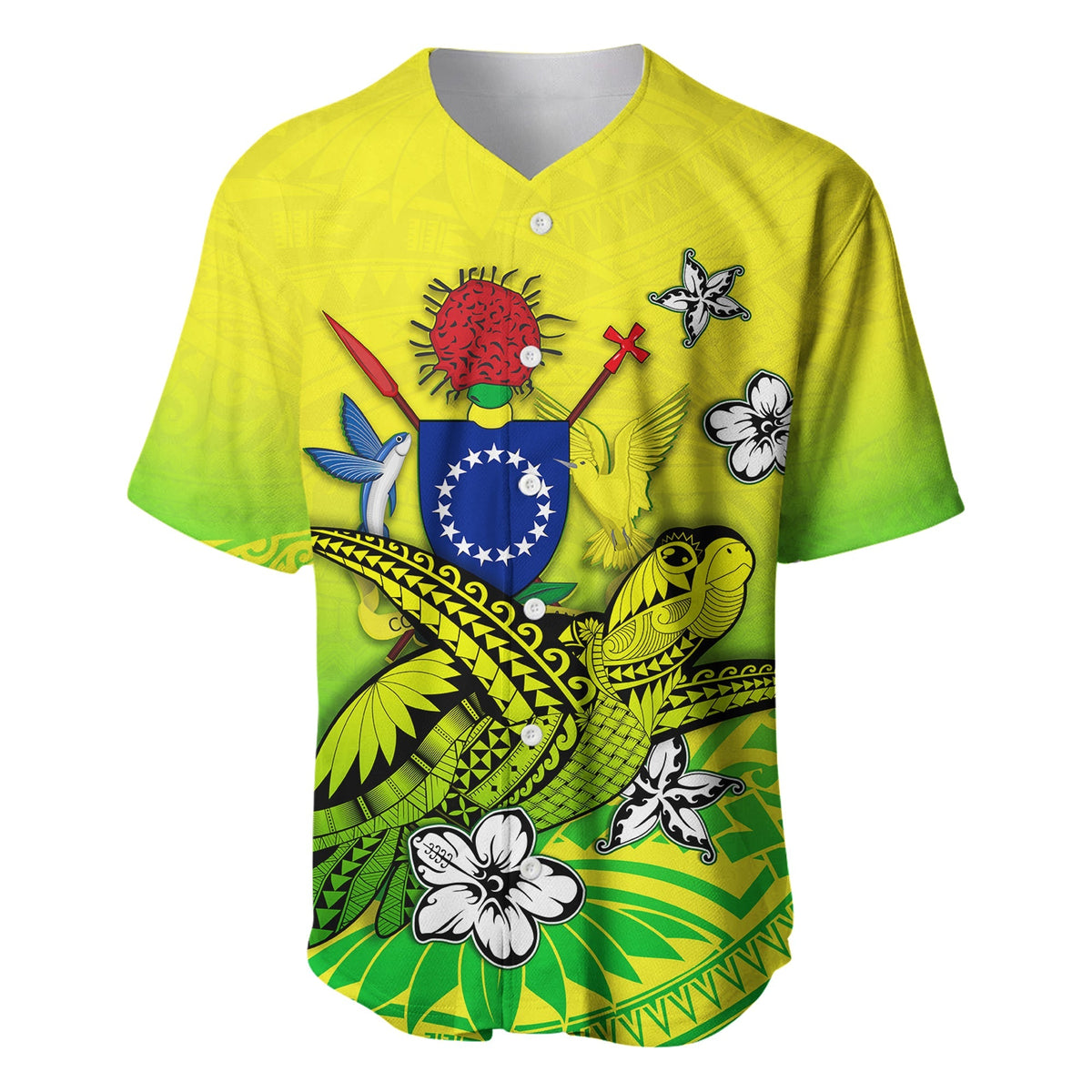 Cook Islands Baseball Jersey Loved Polynesian Turtle LT13 - Wonder Print Shop