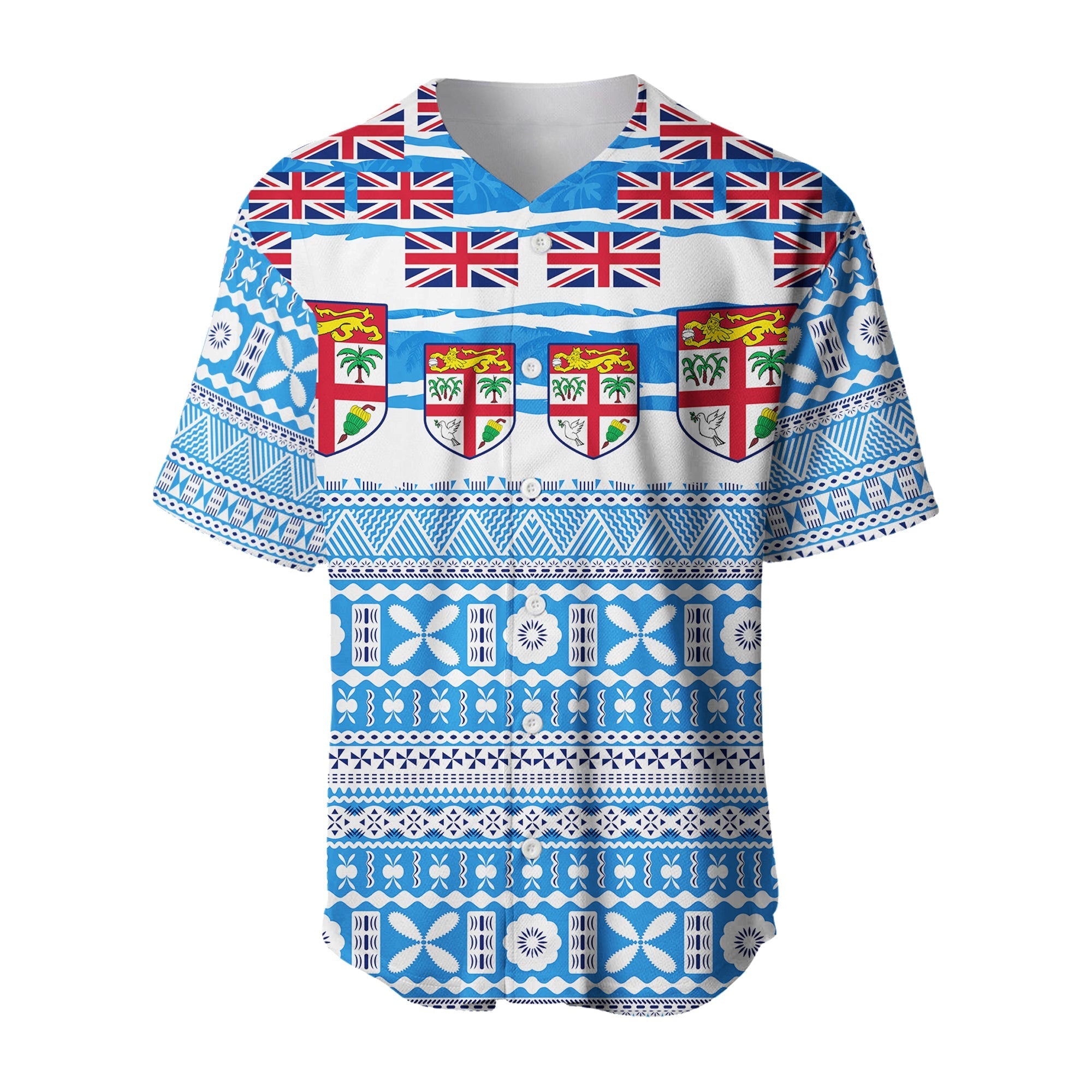Fiji Polynesian Baseball Jersey Fijian Tropical Flowers LT13 - Wonder Print Shop