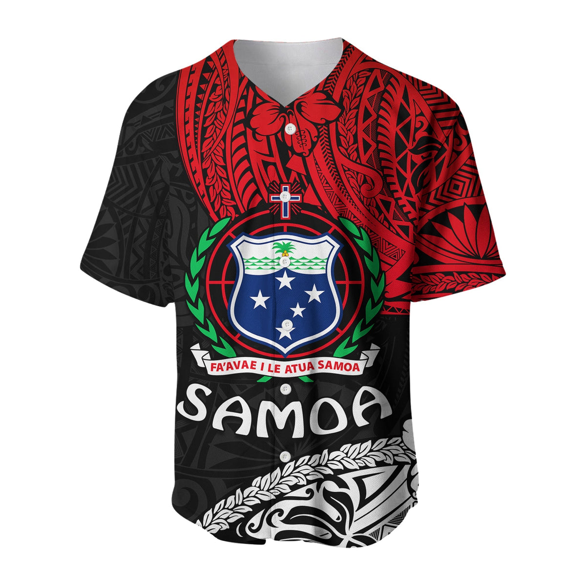 Samoa Baseball Jersey Beloved Samoan Mix Polynesian Pattern LT13 - Wonder Print Shop