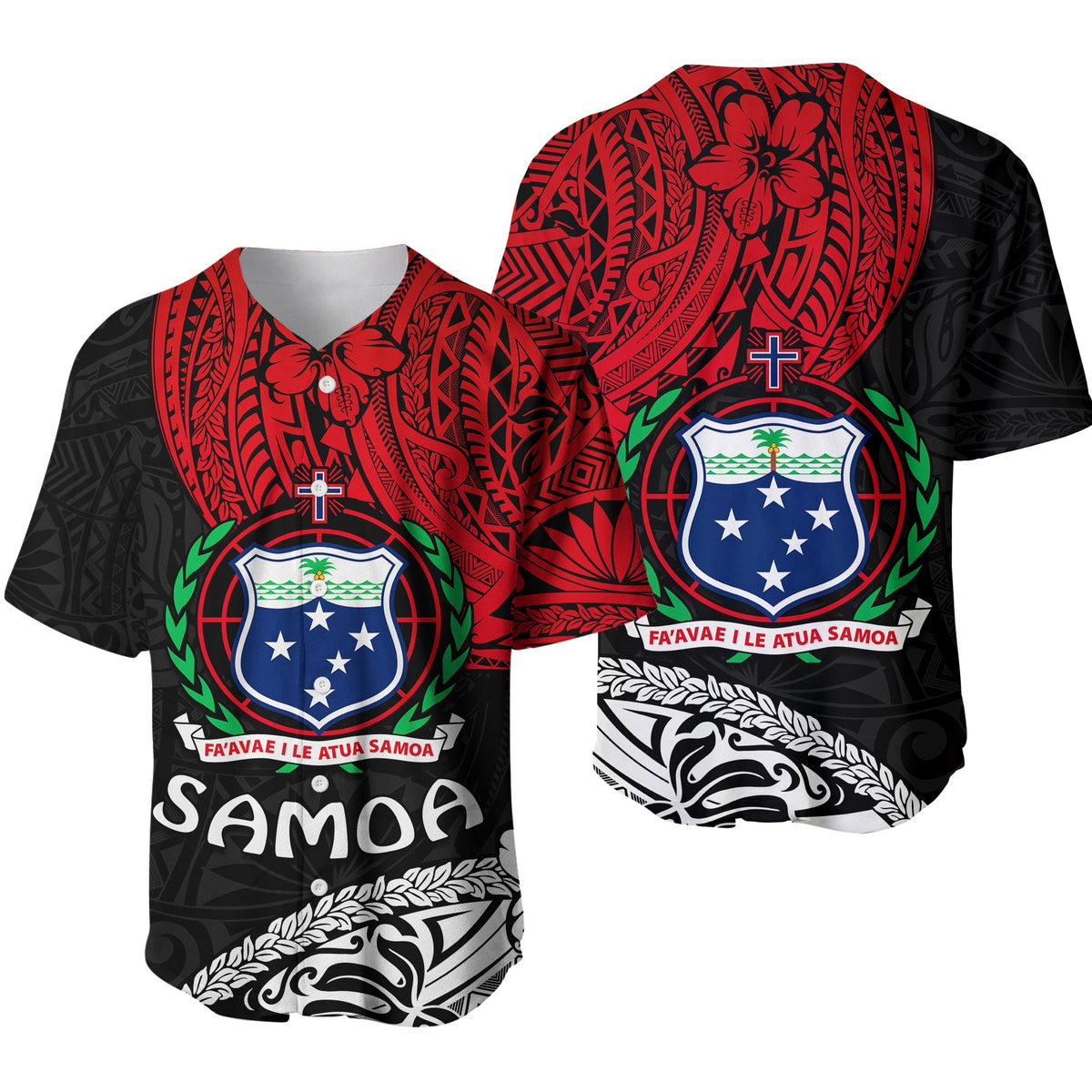 Samoa Baseball Jersey Beloved Samoan Mix Polynesian Pattern LT13 - Wonder Print Shop