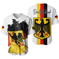 Germany Baseball Jersey Grunge Deutschland Map and Coat Of Arms LT13 - Wonder Print Shop