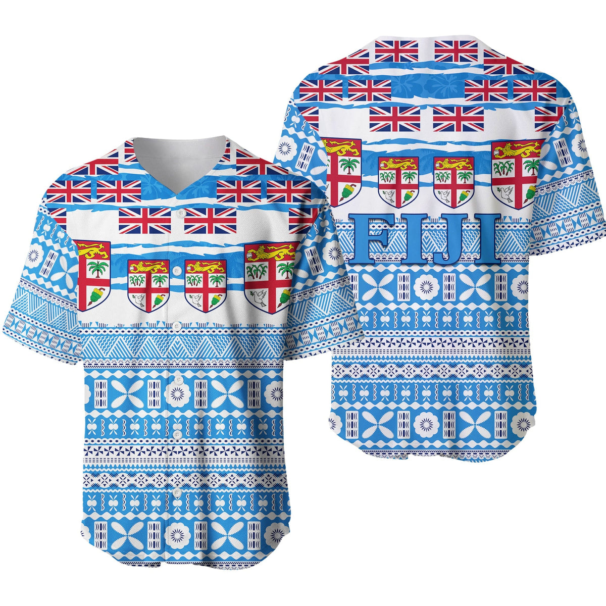Fiji Polynesian Baseball Jersey Fijian Tropical Flowers LT13 - Wonder Print Shop
