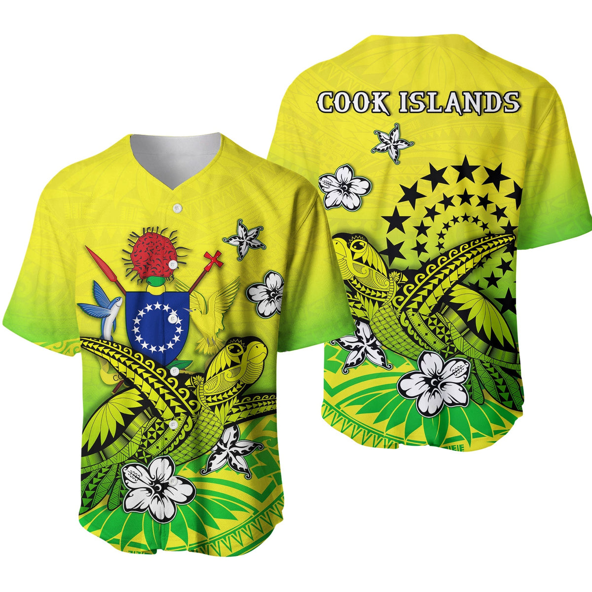 Cook Islands Baseball Jersey Loved Polynesian Turtle LT13 - Wonder Print Shop