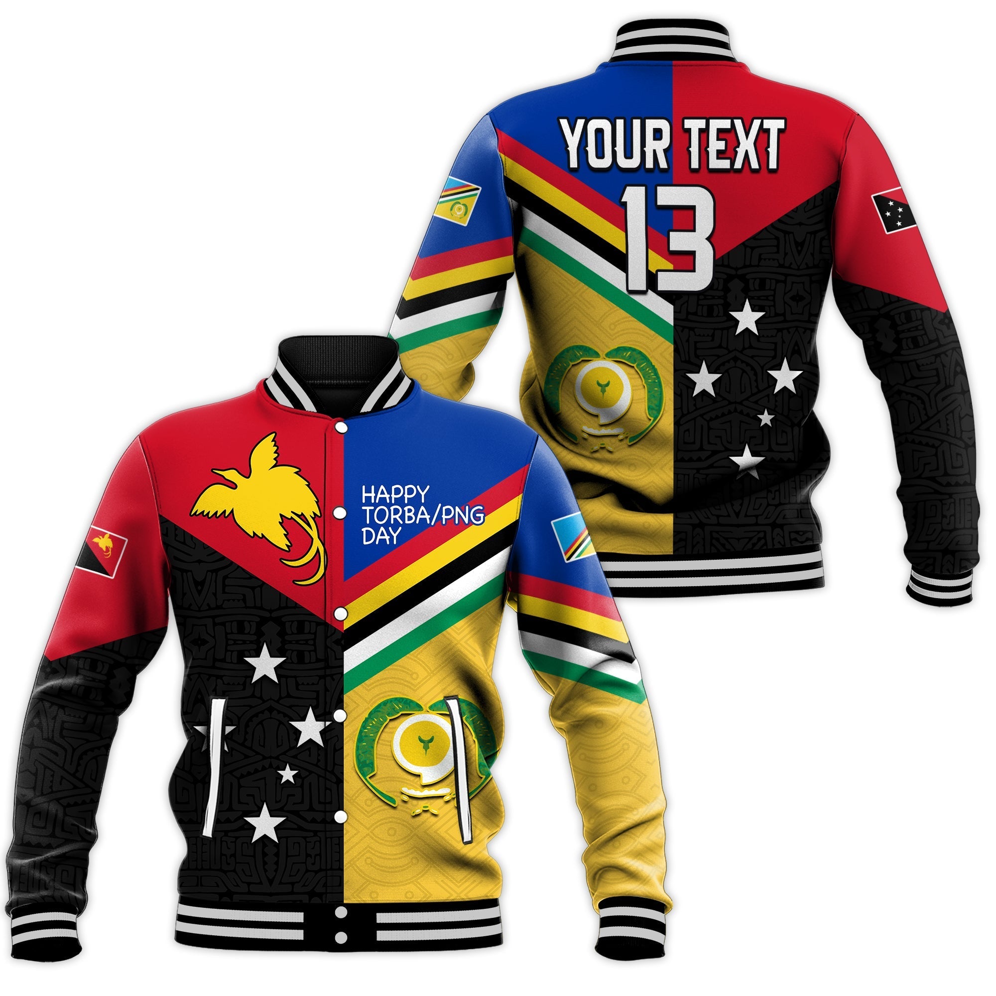 Custom Text and Number Torba PNG Day Baseball Jacket 2022 Simple Polynesia LT13 - Wonder Print Shop