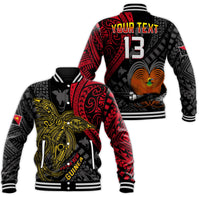 Custom Text and Number Papua New Guinea Baseball Jacket Raggiana Birds Of Paradise Happy 47th Independence Day LT13 - Wonder Print Shop