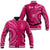 Custom Personalised Breast Cancer Awareness Baseball Jacket Hibiscus Polynesian No One Fights Alone LT13 - Wonder Print Shop