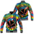 (Custom Personalised) Hawaii Rainbow Tie Dye Baseball Jacket Flowers Polynesian Hawaiian Tribal LT13 - Wonder Print Shop
