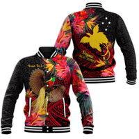 Custom Personalised Papua New Guinea Baseball Jacket Bird of Paradise LT13 - Wonder Print Shop