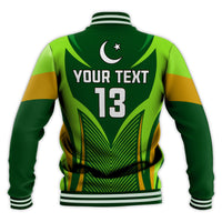 (Custom Text and Number) Pakistan Cricket Baseball Jacket Green Shaheens Champion LT13 - Wonder Print Shop