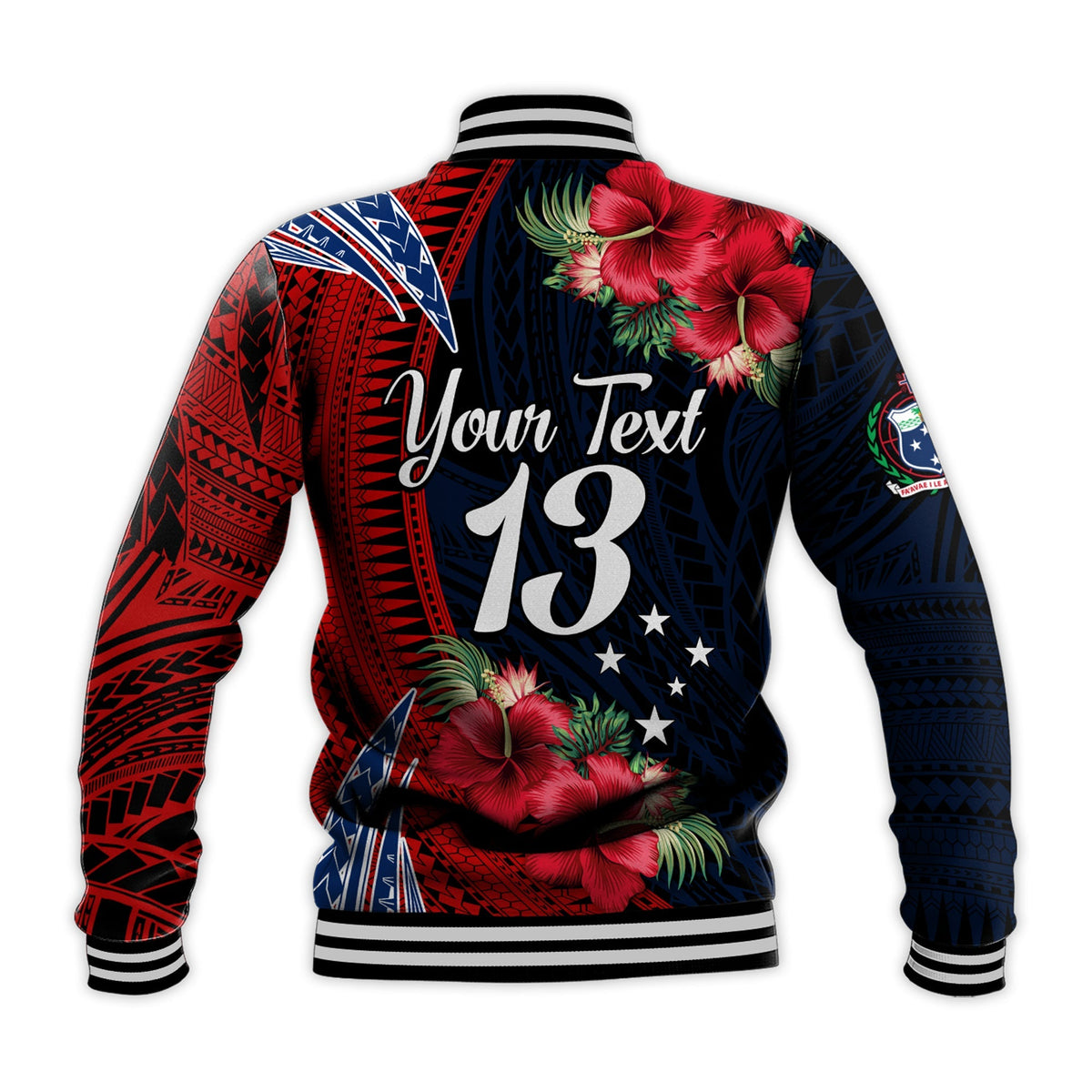 (Custom Text and Number) Samoa Fathers Day Baseball Jacket Polynesian Best Dad Ever LT13 - Wonder Print Shop
