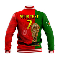 (Custom Text and Number) Portugal Football 2022 Baseball Jacket Style Flag Portuguese Champions LT13 - Wonder Print Shop