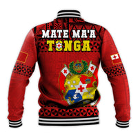 Tonga Rugby Baseball Jacket Mate Maa Tonga Pacific Ngatu Black - Wonder Print Shop