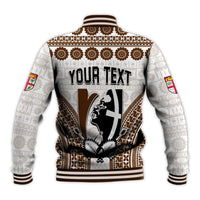 Custom Personalised Fiji Rugby Bati Baseball Jacket Proud Tapa Pattern LT13 - Wonder Print Shop