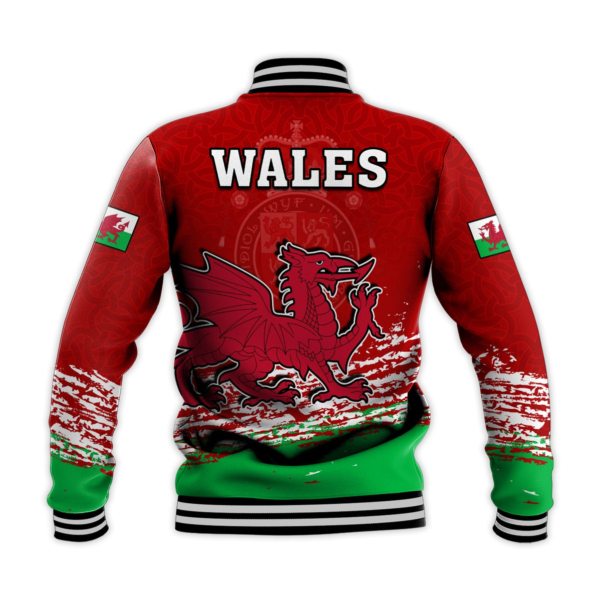 Wales Football 2022 Baseball Jacket Come On CYMRU The Red Wall LT13 - Wonder Print Shop