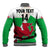 (Custom Text And Number) Wales Football Baseball Jacket Come On Welsh Dragons With Celtic Knot Pattern - Wonder Print Shop