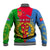 (Custom Personalised) Eritrea Baseball Jacket Eritrean Map Mix African Pattern Simple Style - Wonder Print Shop