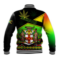 Jamaica Lion Baseball Jacket Jamaican Pattern Version Reggae Colors LT13 - Wonder Print Shop