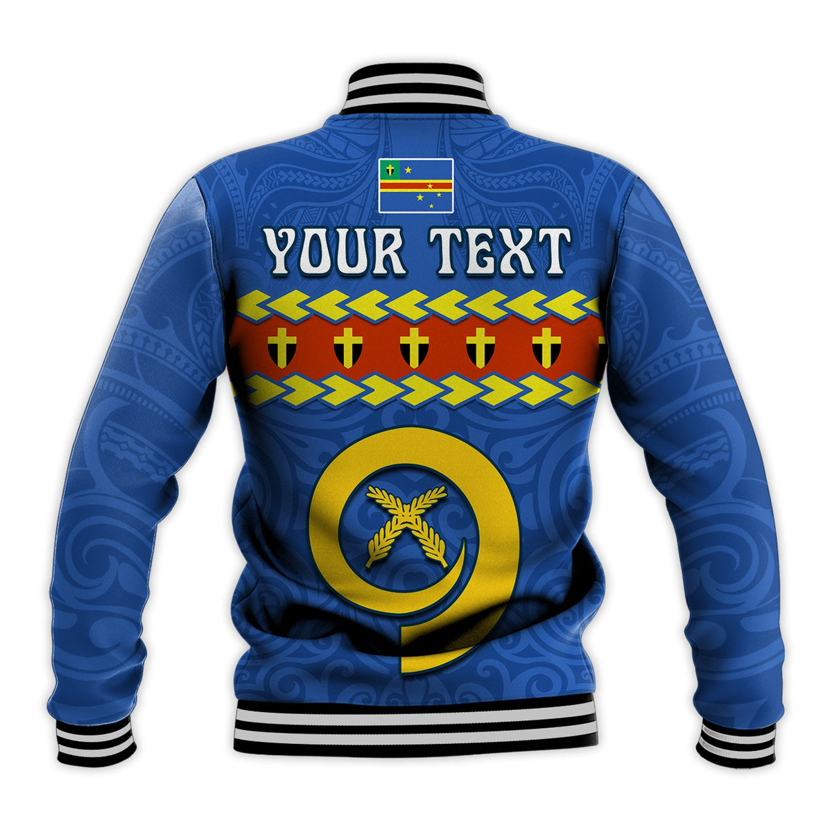 Custom Personalised Tafea Province Baseball Jacket Vanuatu Pig Tusk Polynesian Flag Style - Wonder Print Shop