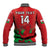 (Custom Text And Number) Wales Football Baseball Jacket World Cup 2022 Come On Cymru Yma O Hyd - Wonder Print Shop