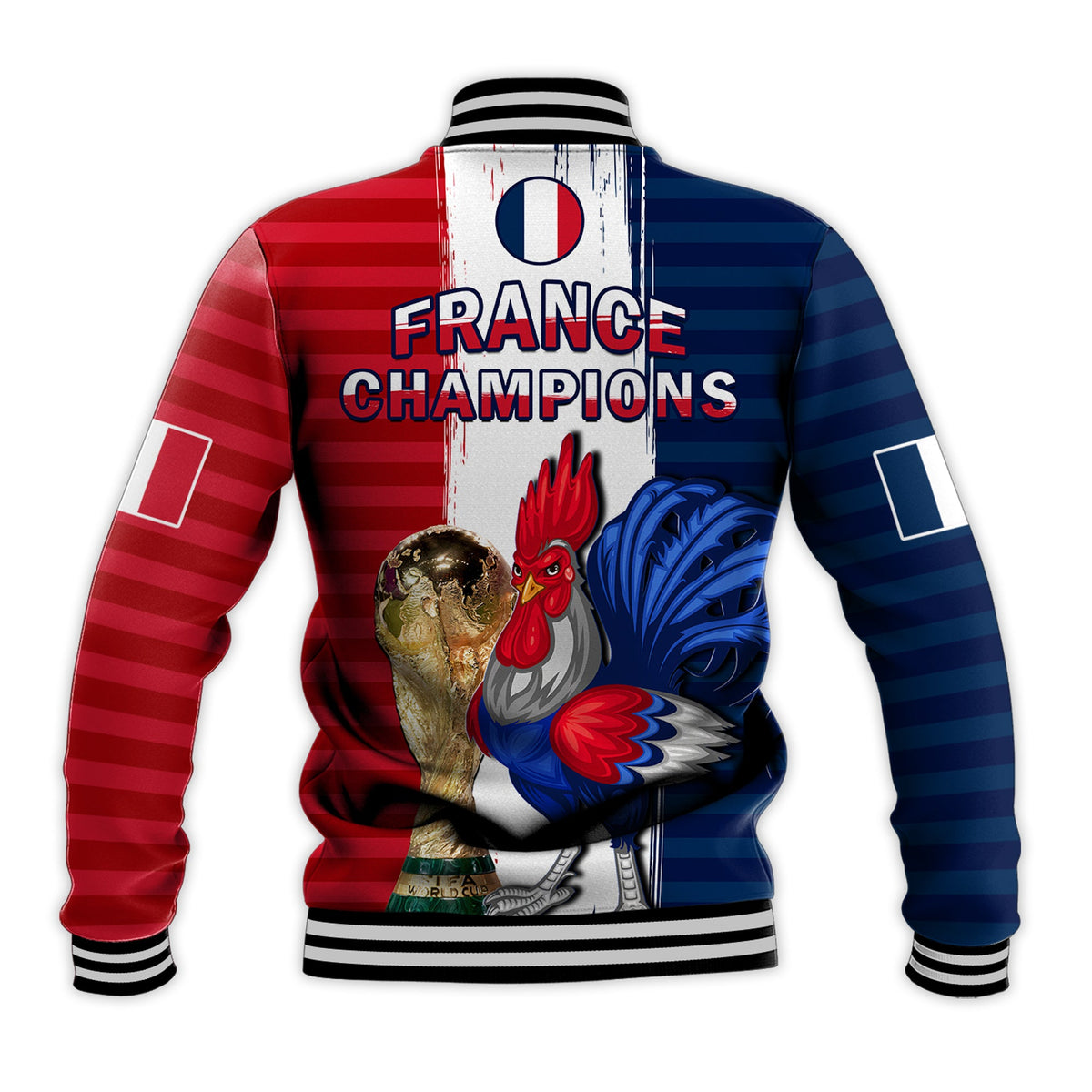 France Football Baseball Jacket Les Bleus Champions World Cup 2022 - Wonder Print Shop