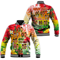 Custom Personalised Aloha Poly Fest Baseball Jacket Polynesian Pattern With Tropical Flowers - Wonder Print Shop