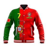 (Custom Text and Number) Portugal Football 2022 Baseball Jacket Style Flag Portuguese Champions LT13 - Wonder Print Shop