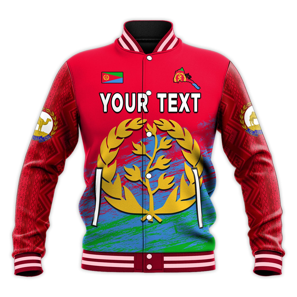 (Custom Personalised) Eritrea Baseball Jacket Eritrean Independence Day LT13 - Wonder Print Shop