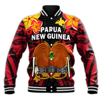 Custom Personalised Papua New Guinea Baseball Jacket PNG Bird Of Paradise Polynesian Pattern - Wonder Print Shop