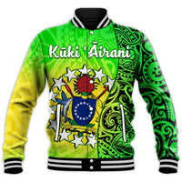 Cook Islands Baseball Jacket Cook Islands Coat Of Arms Turtle Polynesian - Wonder Print Shop